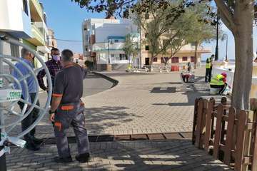 layas avanza en la ejecución del plan de rehabilitación del paseo marítimo de Telde/TA.